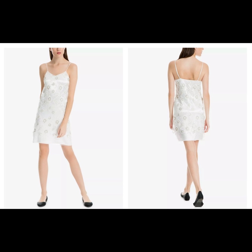 Max Studio London Embroidered Sequin Dress L